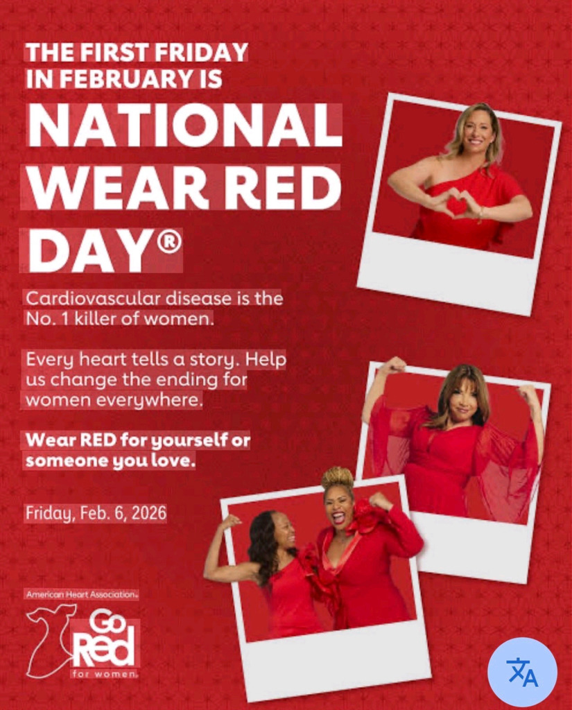 wear red day flyer
