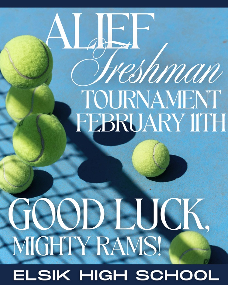 Good luck to our Freshman Tennis Rams at the Alief Freshman Tournament on February 11th! 🎾🔥 Play hard, stay focused, and show that Ram pride on every point. Go Rams!