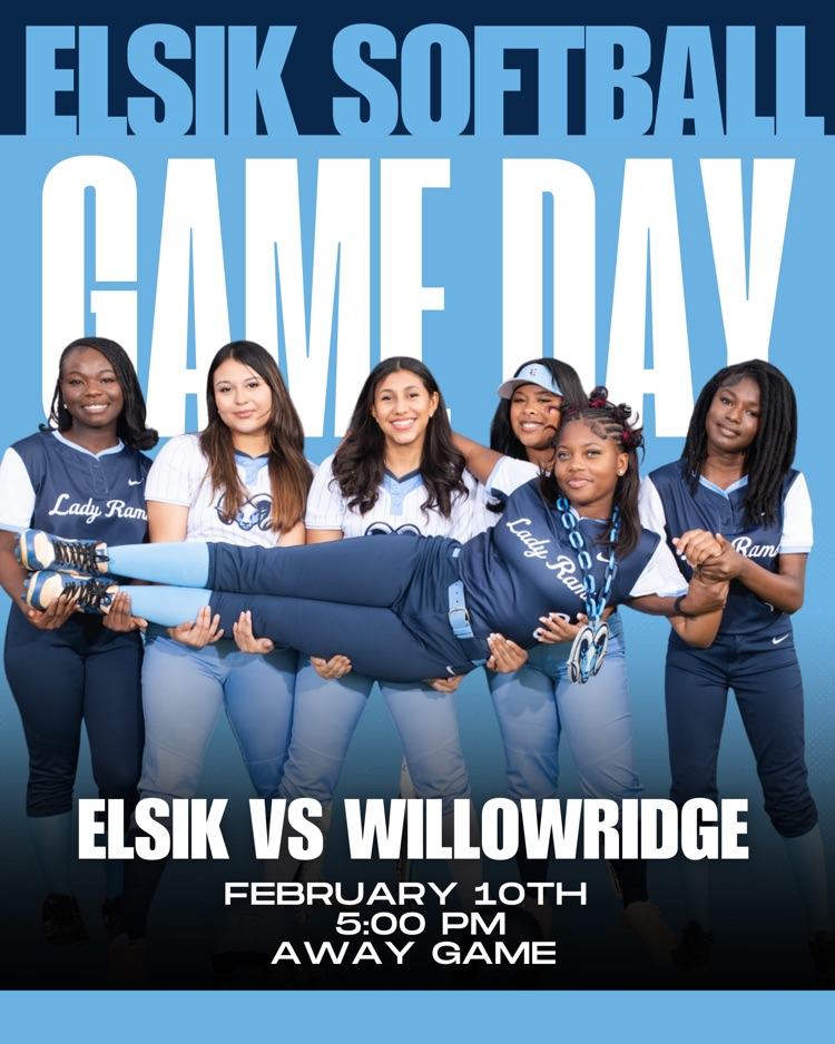 Good luck to our Varsity Softball Rams as they face Fort Bend Willowridge away on February 10th at 5 p.m. 🥎🔥 Play hard, stay locked in, and show that Ram pride all game long. Go Rams!