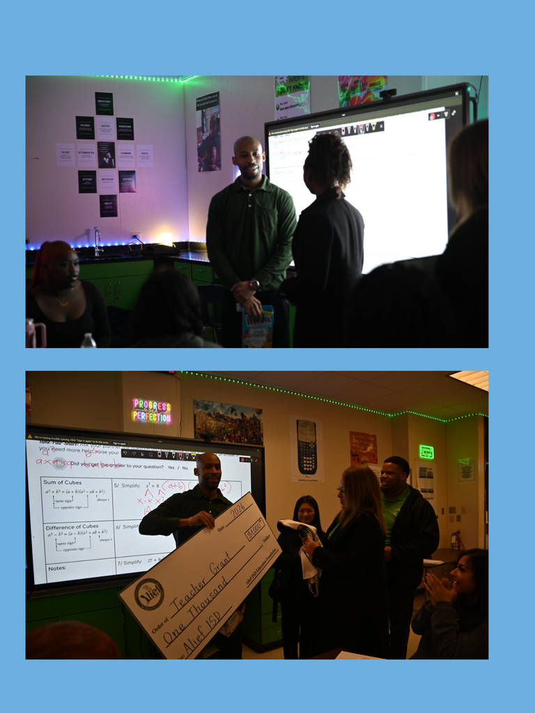  Over the past few weeks, AEF Board members and district leaders visited campuses to surprise our amazing grant recipients! Congrats to Mr. Olanrewaju Kayode of Elsik High School for his inspiring work and impact on students. We’re proud to celebrate you! #RamNation