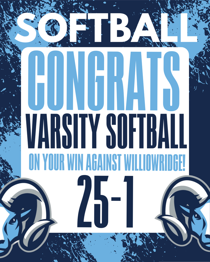 Congrats, Mighty Ram Softball, on your win against Willowridge! #RamNation