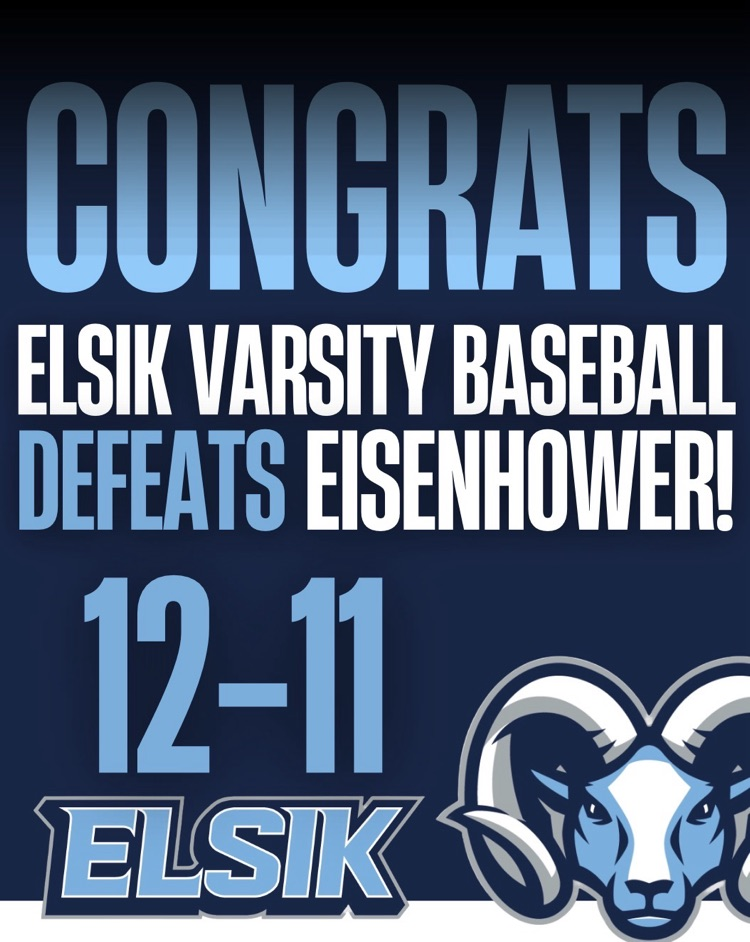 Congrats to our Mighty Ram Varsity Baseball team that clinched a victory against Eisenhower! #RamNation