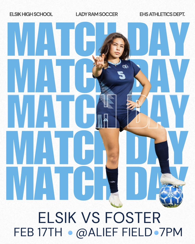 Lady Ram Soccer faces Foster High School at Alief Field on February 17th! Pack the stands, Ram Nation! #LeadtheWAY