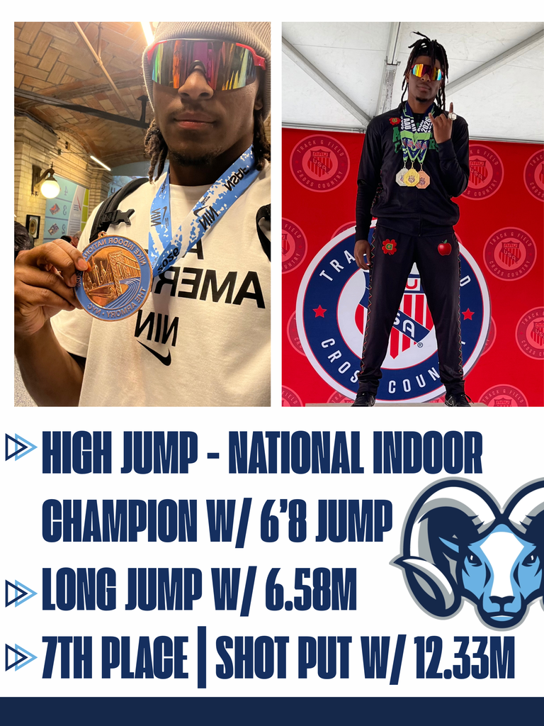 Huge Congrats!  Elsik Track & Field standout ranks #3 in the U.S. in the Pentathlon - Caius Shakes! Proud of this incredible achievement—keep pushing, keep shining! 🐏 #ElsikProud #RamNation