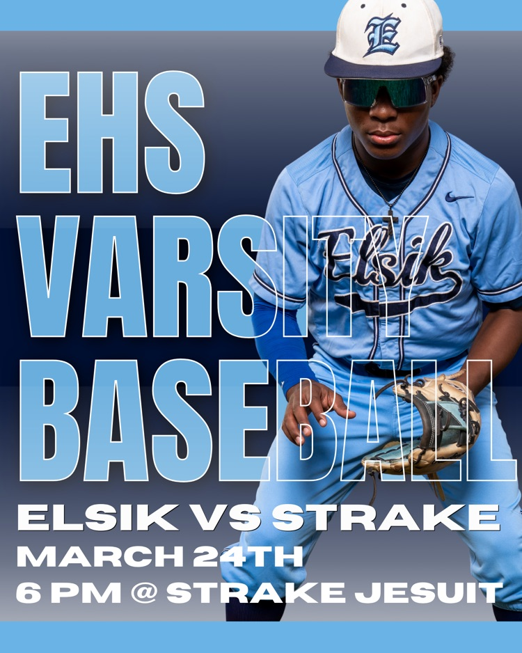 EHS Varsity Baseball hits the field March 24th! ⚾️ Elsik takes on Strake Jesuit at 6 PM—don’t miss it. Come cheer on our Rams as they battle for another big win! Bring the energy, Ram Nation! 💙🤍