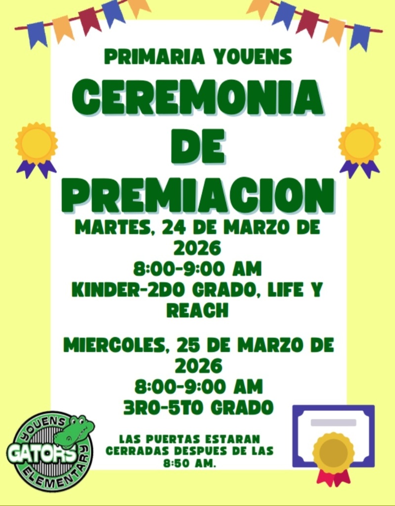 Foyeto para la ceremonia de premiación