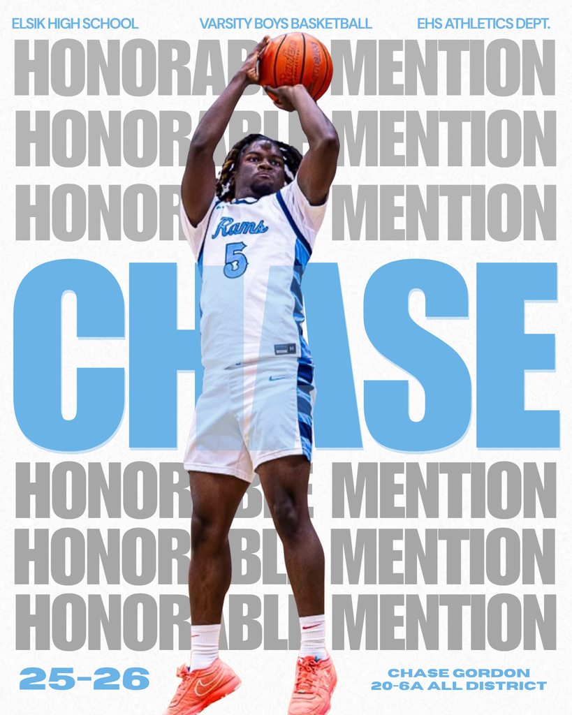 A basketball player in a white uniform shoots a basketball. Text includes "HONORABLLMENTION" and "CHASE" in blue and white.