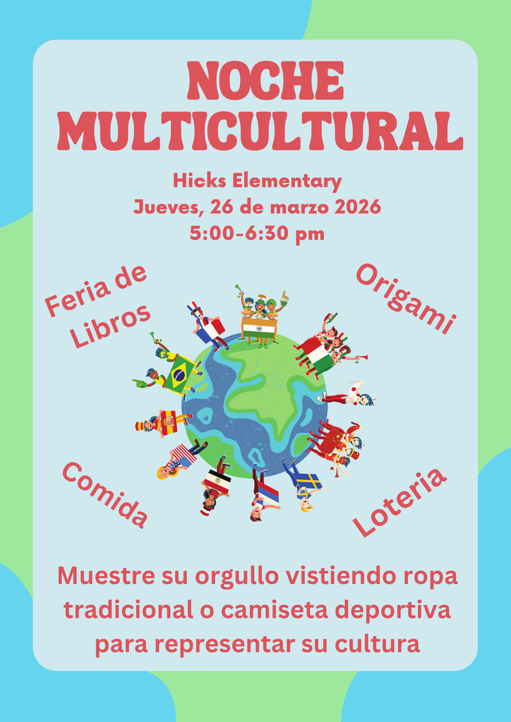 Green and blue flyer with globe