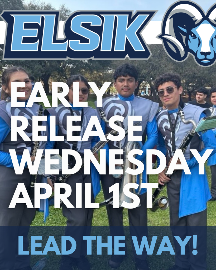 Mighty Rams, April 1st is the only Early Release Wednesday in April! #LeadtheWay