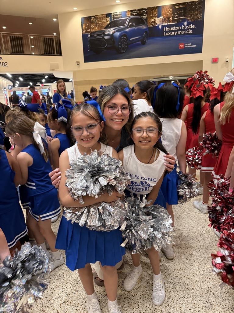 Martin's Cheer Team showing their skills during a Rockets halftime show