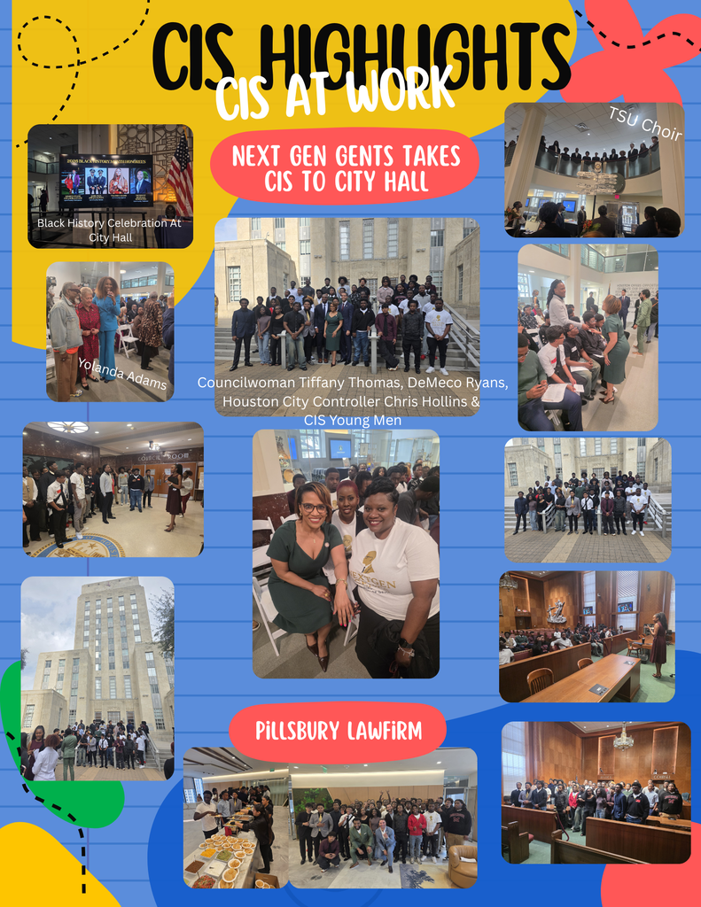 A collage of photos shows a group of people at City Hall, a woman standing with a man, a council meeting, and a school choir.