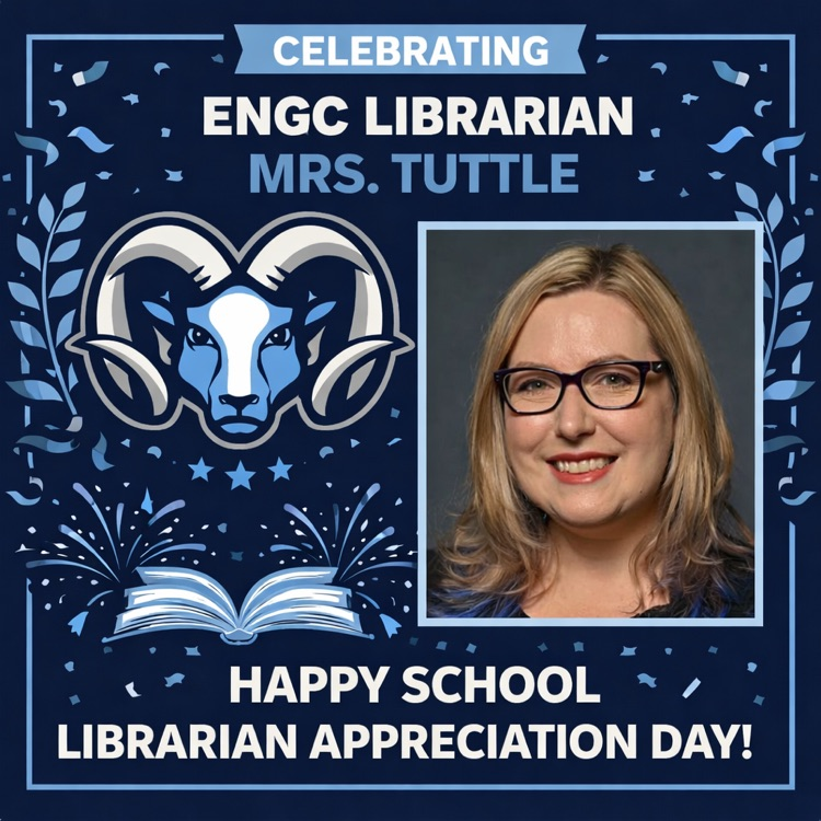 Celebrating ENGC Librarian Mrs. Tuttle this School Librarian Appreciation Day! π Thank you for inspiring readers, supporting students, and creating a love for learning every day. We appreciate you! ππ #ElsikPride