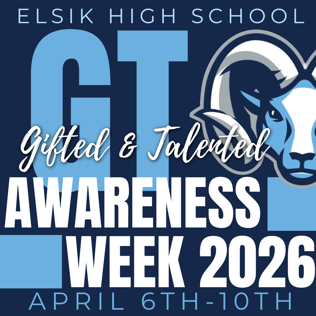 Blue banner reads "GT Gifted & Talented Awareness Week 2026 April 6th-10th" with a ram logo.