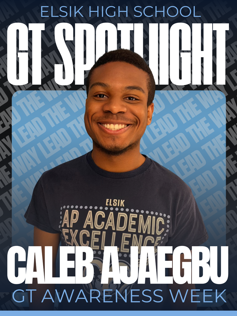 An image for GT Awareness Week features a smiling young man in a gray T-shirt with the word "Elsik" on it.