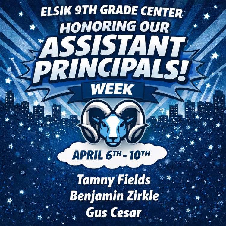 Celebrating our superheroes behind the scenes! ππ Happy Assistant Principals Week (April 6β10) to Tamny Fields, Benjamin Zirkle, and Gus Cesar. Thank you for your leadership, dedication, and commitment to student success at Elsik 9th Grade Center!