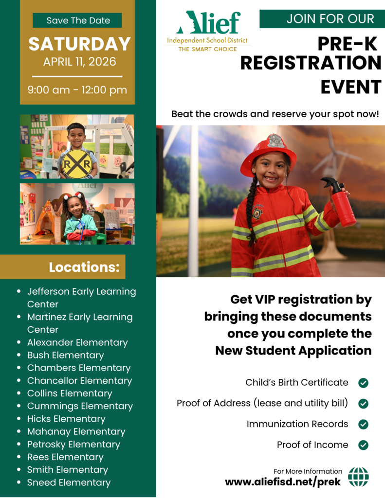 Alief Pre-K Registration Event 2026