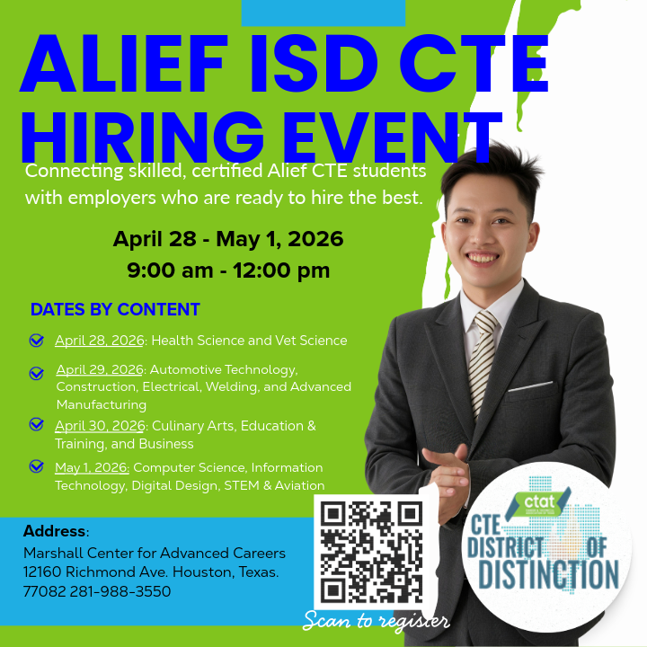 Event poster with a smiling man in a suit and tie. Dates: April 28 - May 1, 2026.