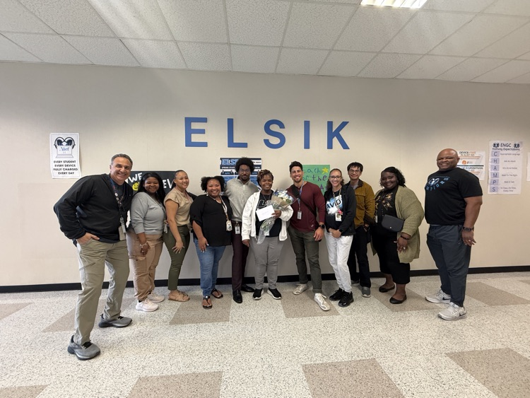 Celebrating excellence at Elsik! 🎉 The 9th Grade Staff proudly honored Ms. Wells as our 2025–2026 Teacher of the Year. Your dedication, passion, and impact on our students inspire us all. Thank you for leading the way! #LeadTheWay #ElsikPride