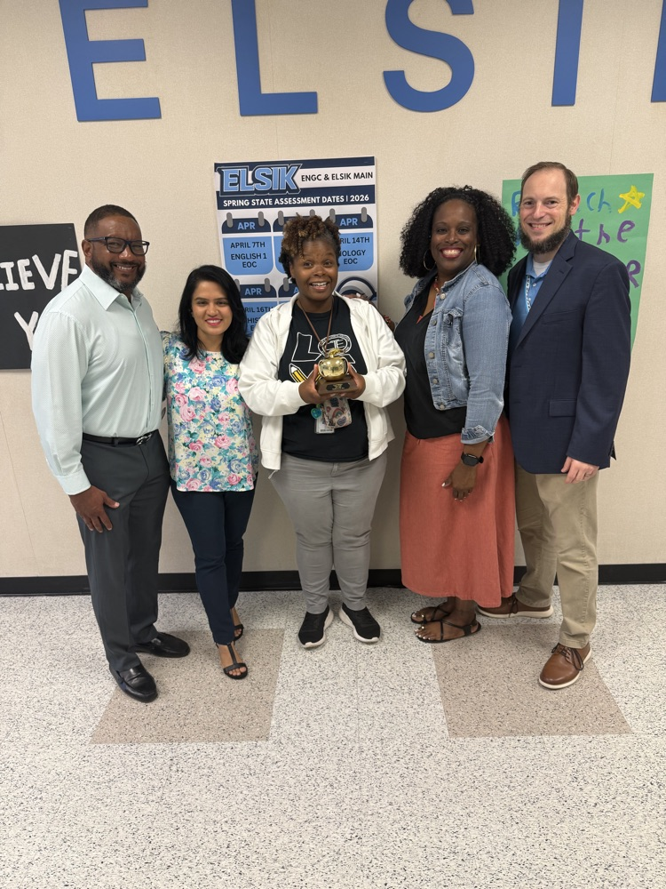 Celebrating excellence at Elsik! 🎉 The 9th Grade Staff proudly honored Ms. Wells as our 2025–2026 Teacher of the Year. Your dedication, passion, and impact on our students inspire us all. Thank you for leading the way! #LeadTheWay #ElsikPride
