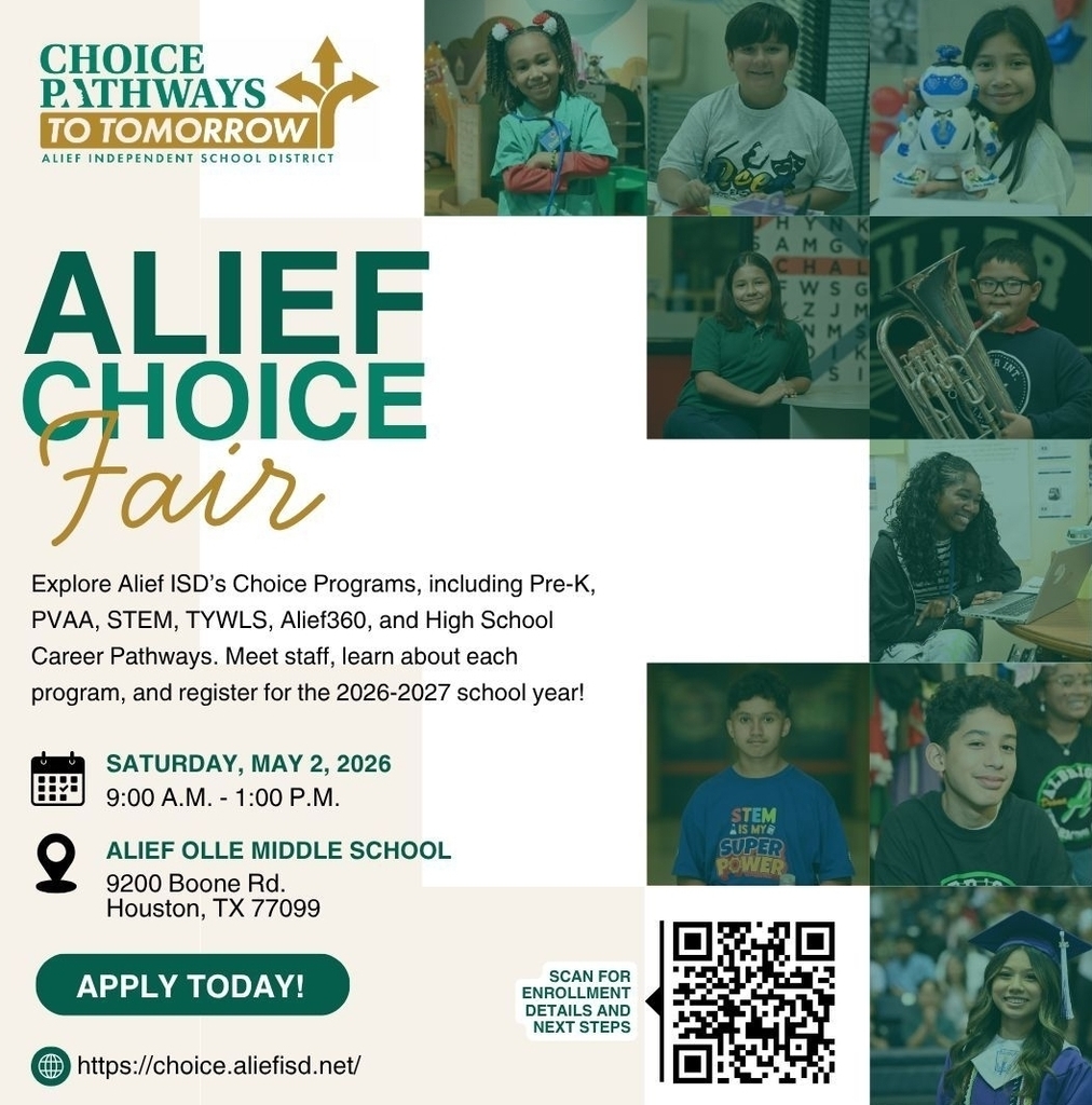 Alief Choice Fair Flyer with kids pictures