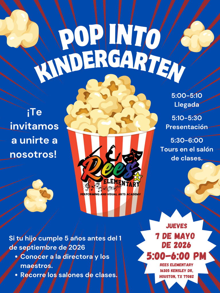 Pop Into Kinder May 7th from 5-6 