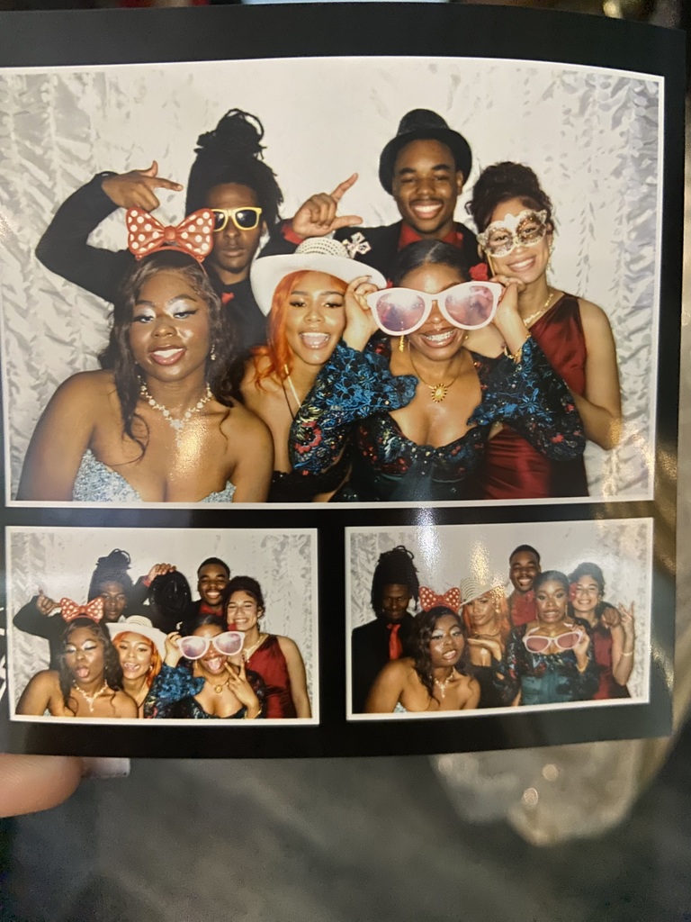 A collage of three photos showing a group of people in formal attire, posing for pictures.