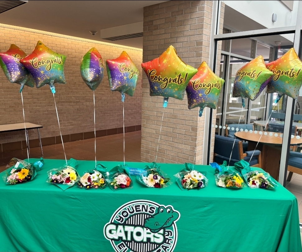 flowers with balloons