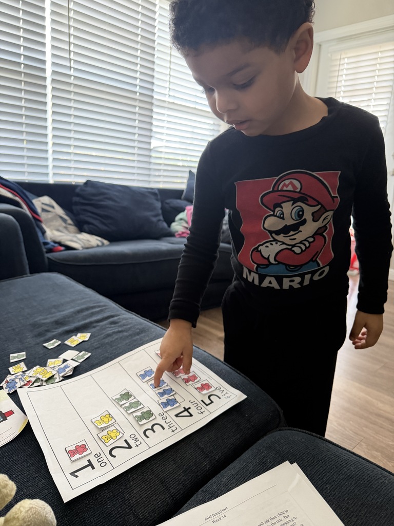 young boy learning
