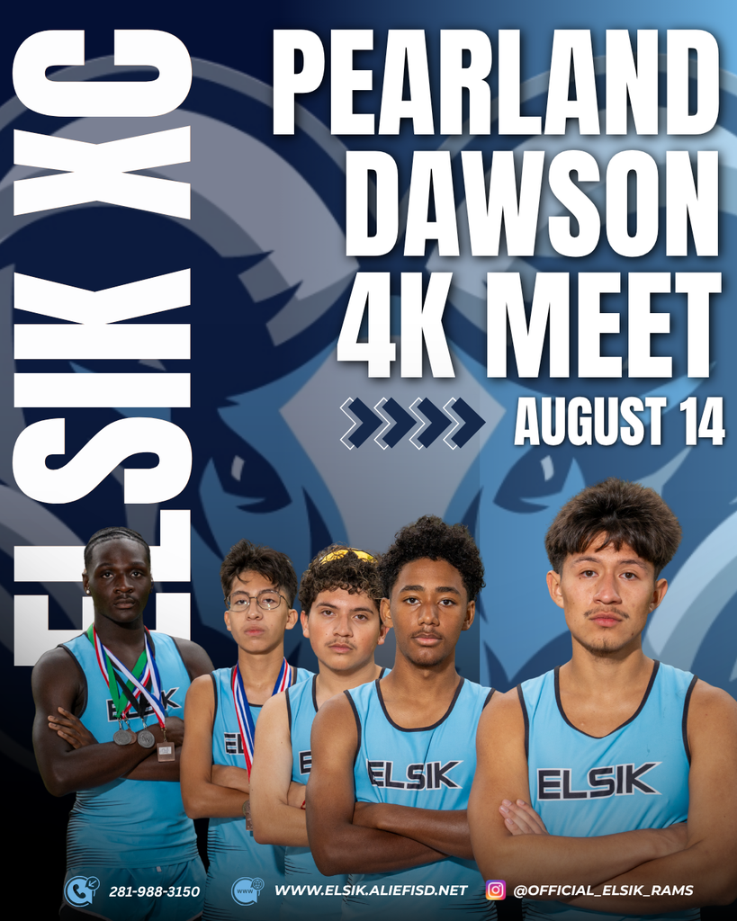 The season is underway! 🐏🔥 Elsik Cross Country takes on the Pearland Dawson 4K Meet, bringing grit, speed, and teamwork to every mile. Good luck to all Rams runners as they chase new personal bests! #ElsikXC #RunRams #CrossCountry