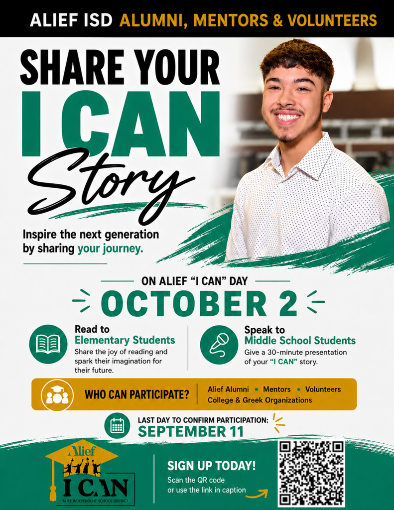An invitation for alumni, mentors, and volunteers to share their "I CAN" stories on October 2.