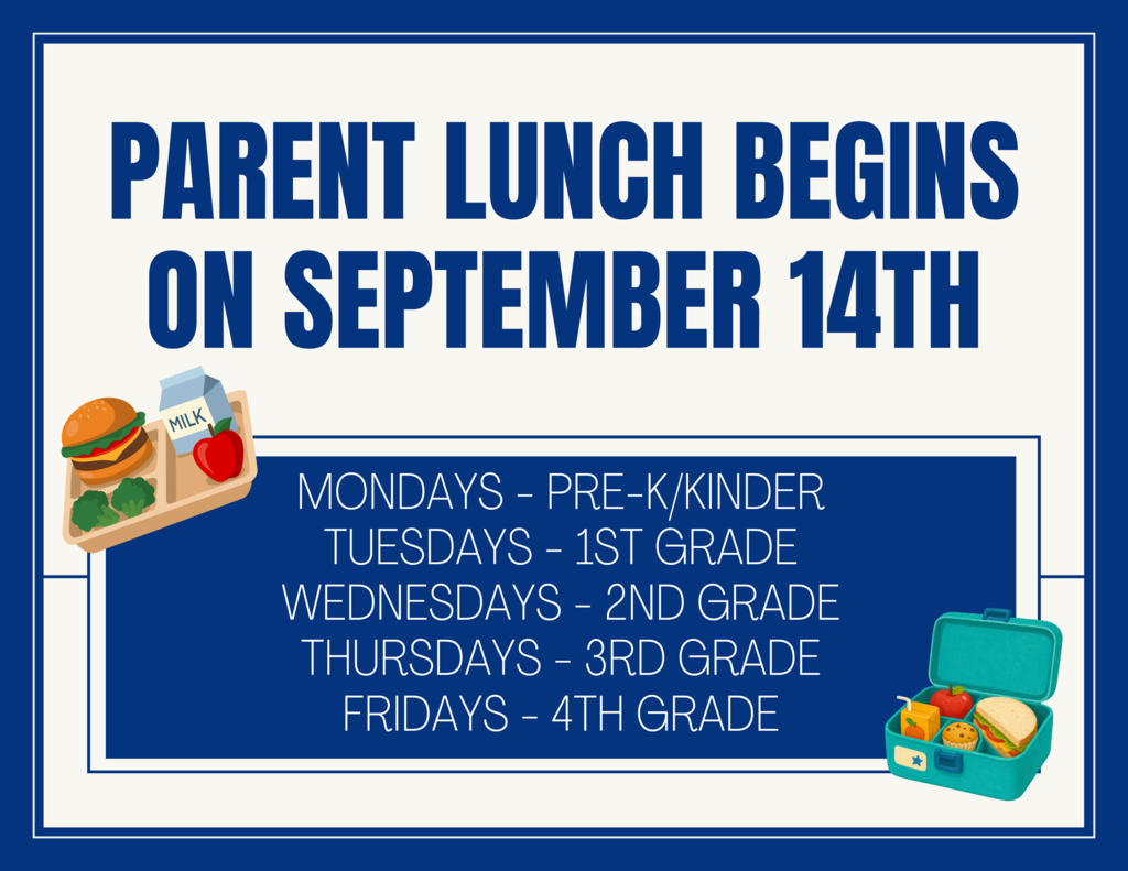 Parent Lunches begin September 14th