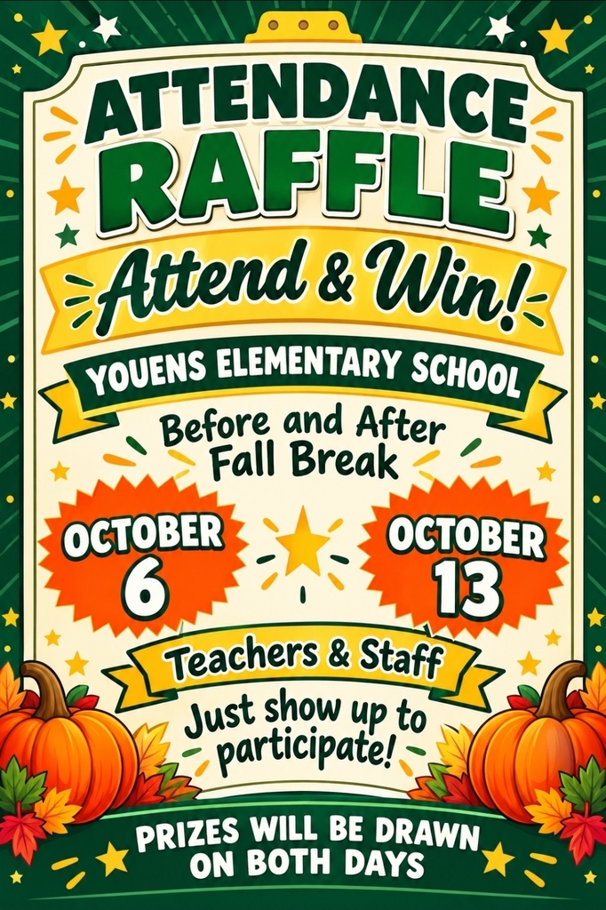Attendance Raffle Flyer with pumpkins