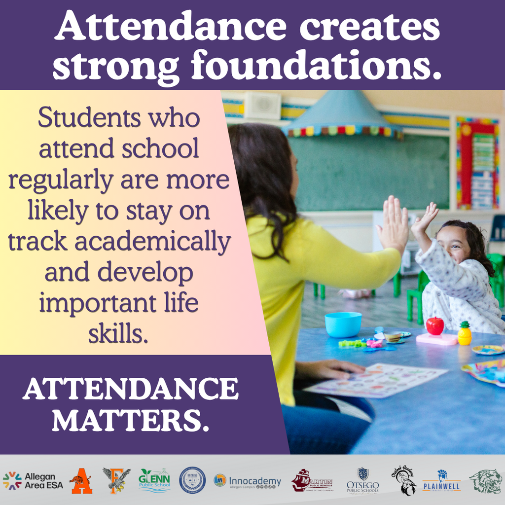 Attendance creates strong foundations. Teaching high-fiving a child.