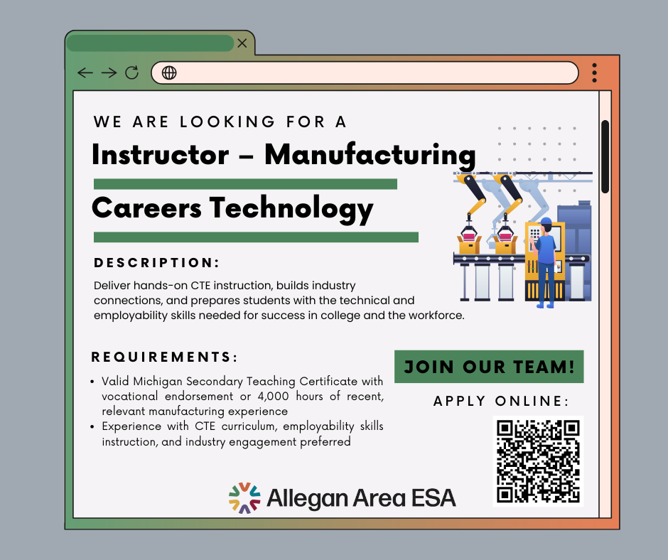 we are looking for a instructor - manufacturing