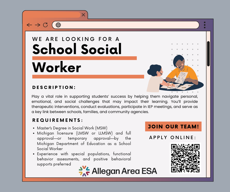We're looking for a school social worker