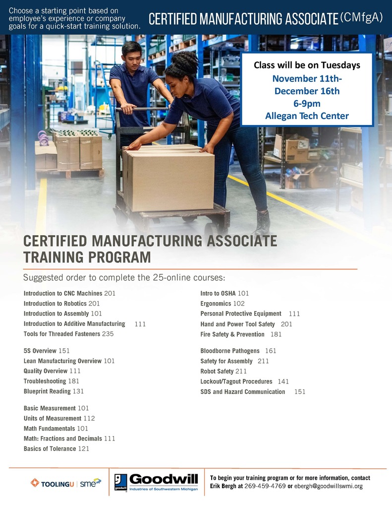 Manufacturing Night Class with Goodwill