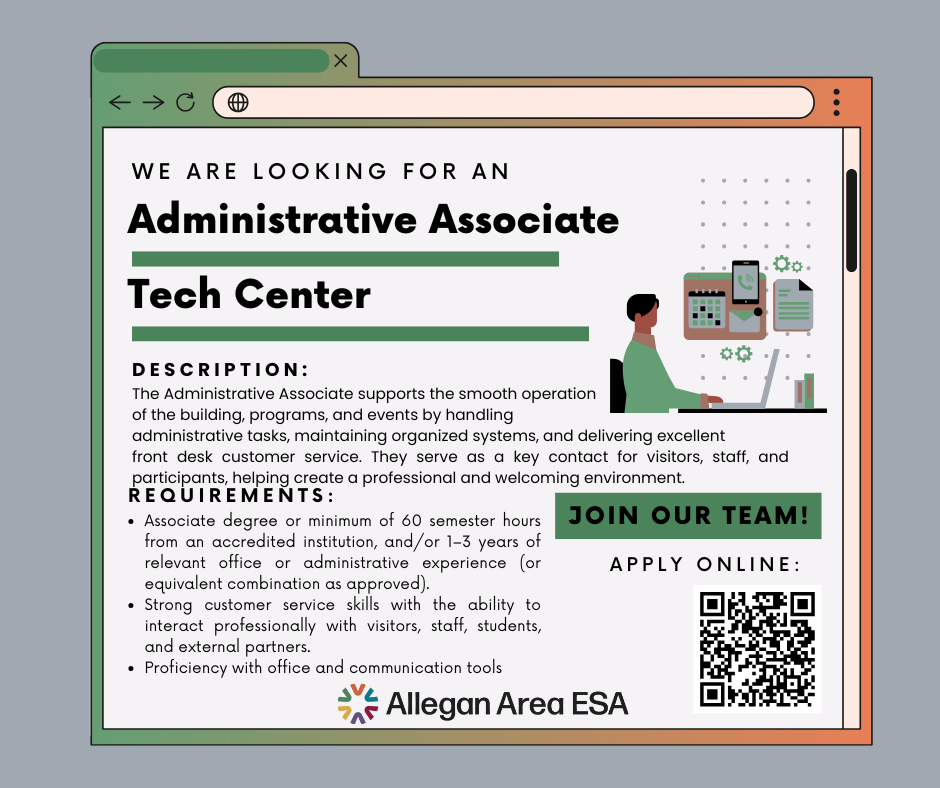 We're hiring an administrative associate.