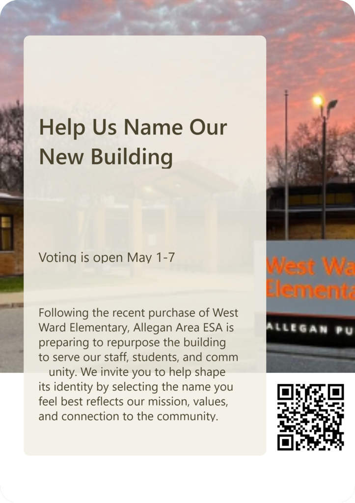 QR code to survey to vote