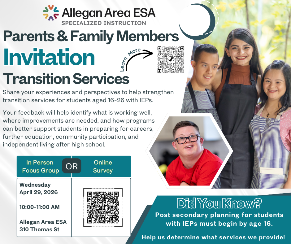 Transition Services focus group April 29 at 10am
