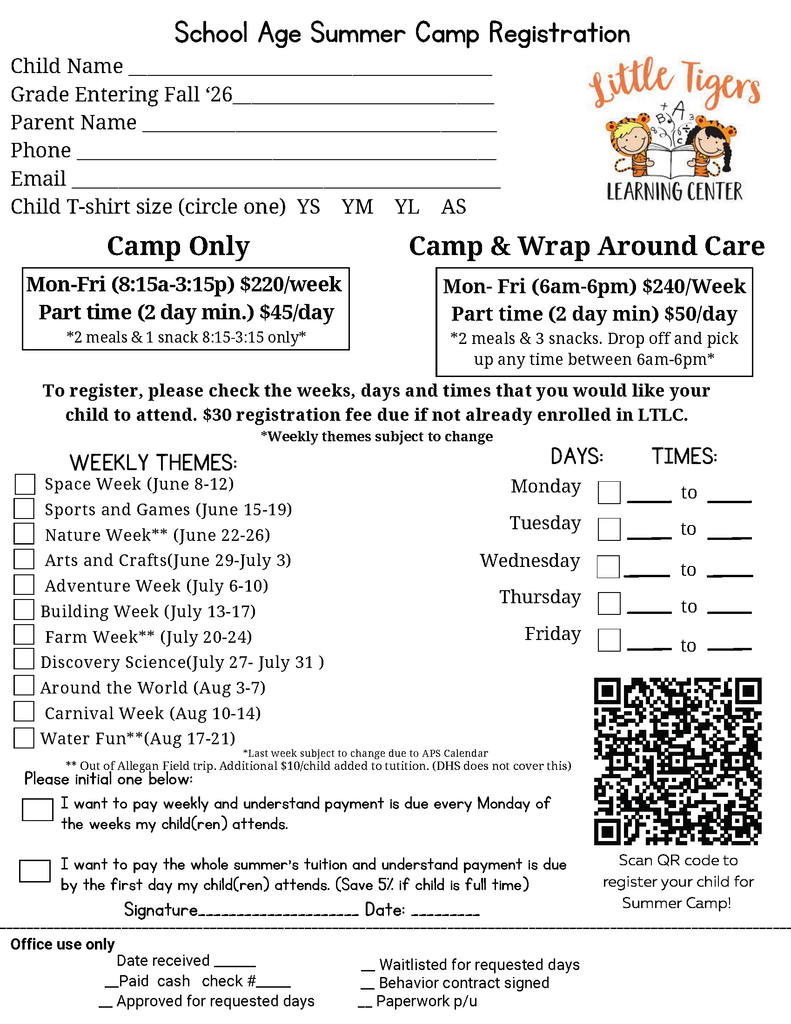Little Tigers Summer Camp  2