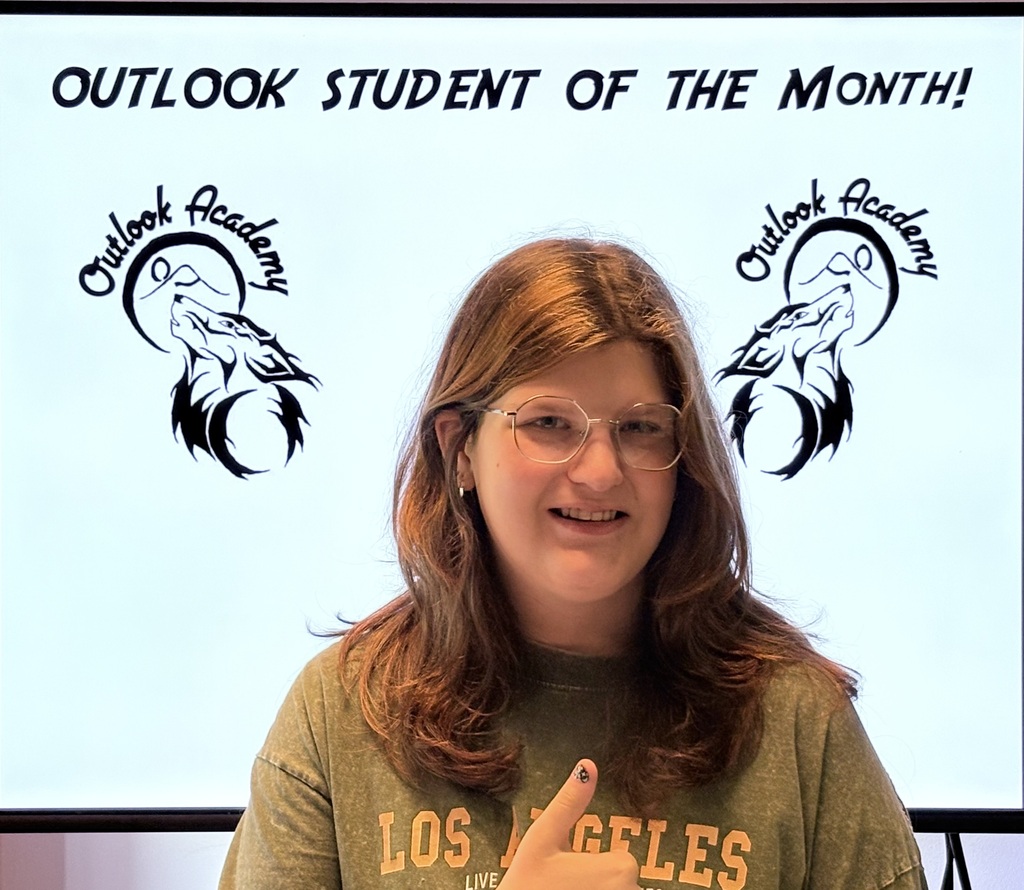 Picture of Lilly as April's student of the month.