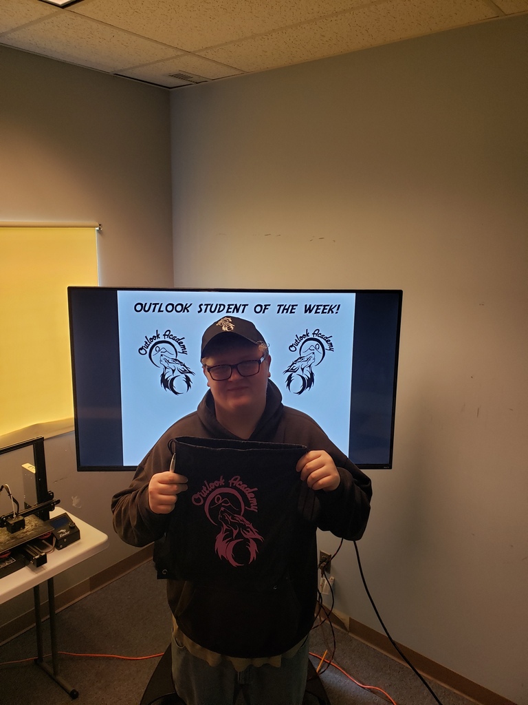 Picture of Bobby as the student of the week at Outlook Academy