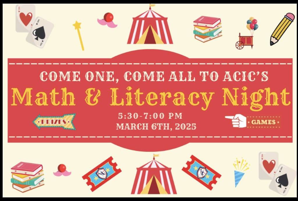 ACIC Math Literacy Night Flyer