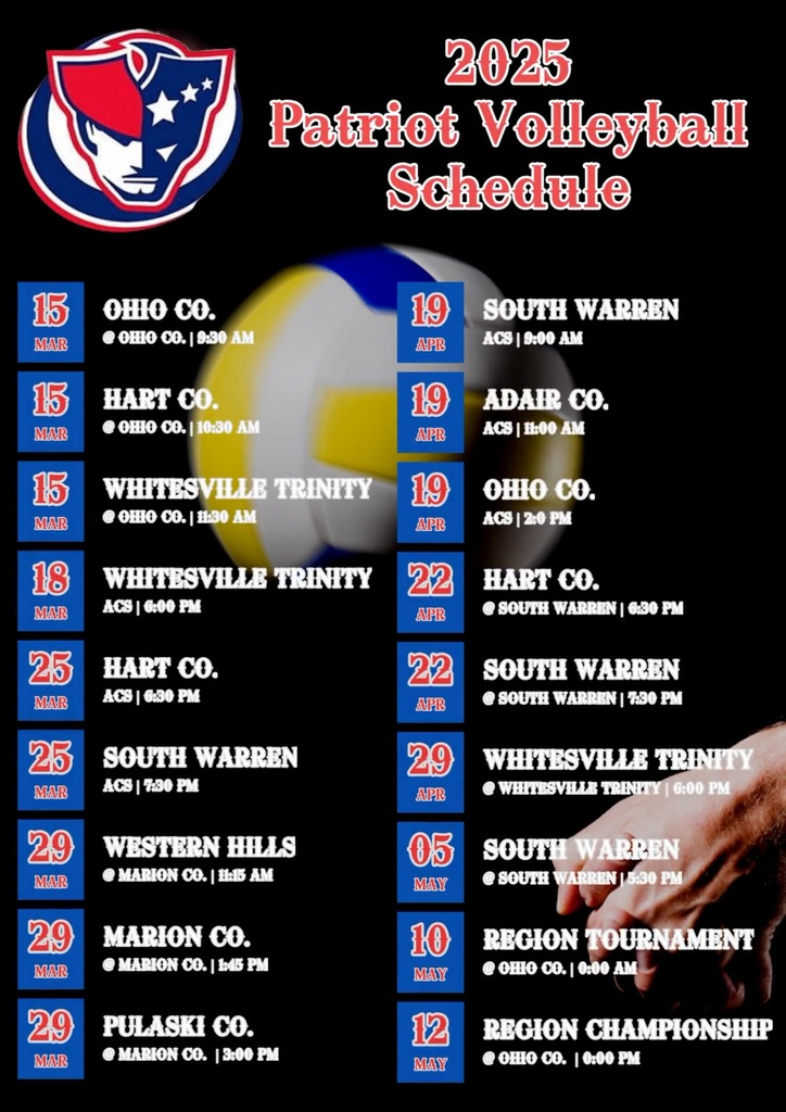 volleyball schedule