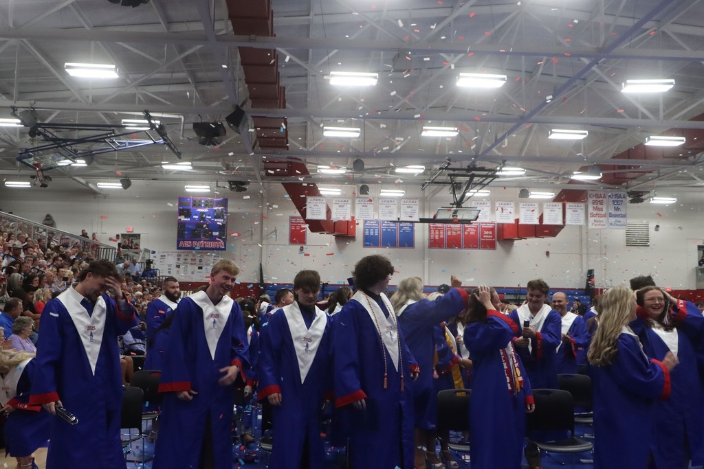 students at graduation