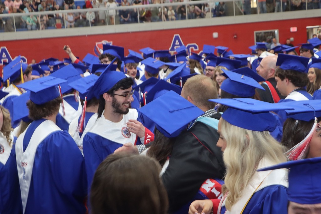 students at graduation