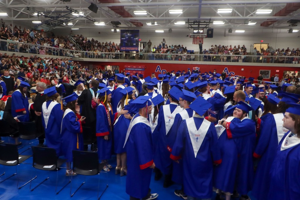 students at graduation