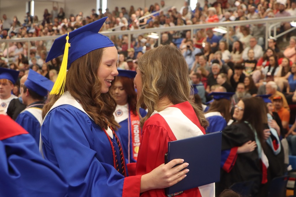 students at graduation