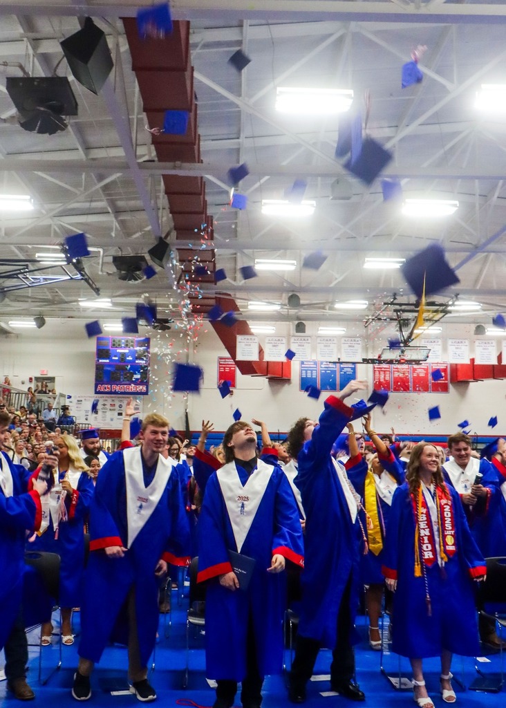 students at graduation