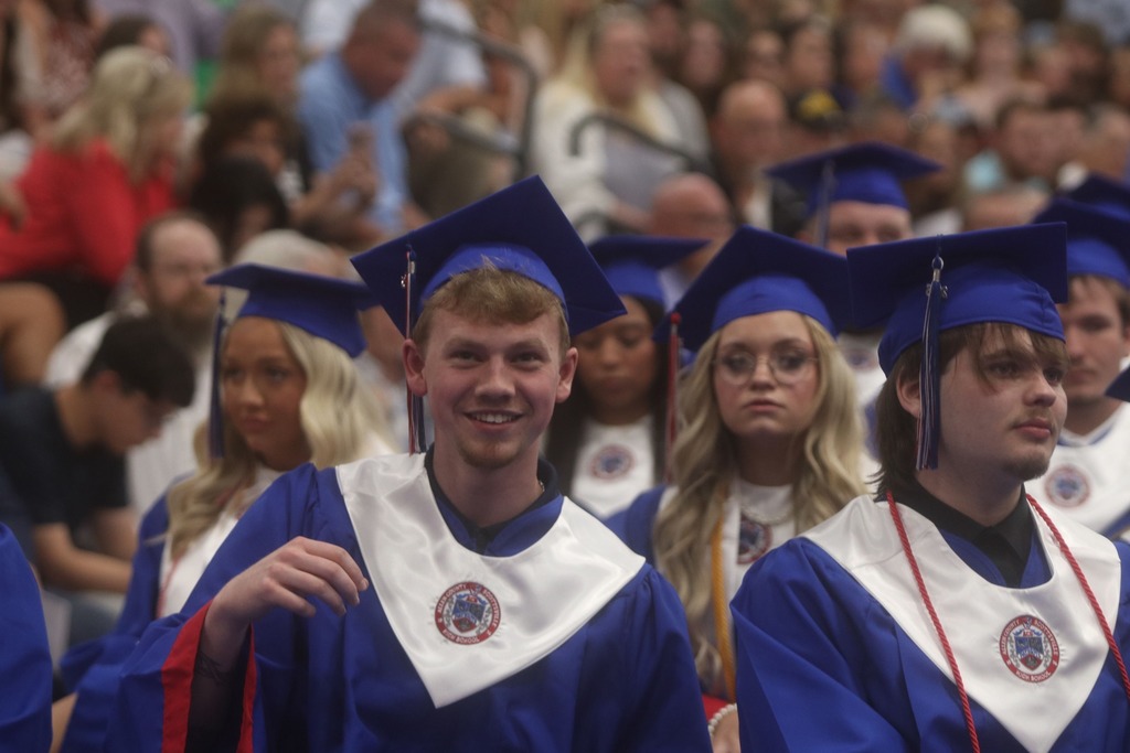 students at graduation